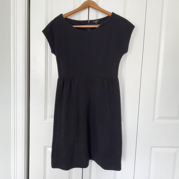 Black J. Crew short sleeve midi dress - Picture 1 of 3